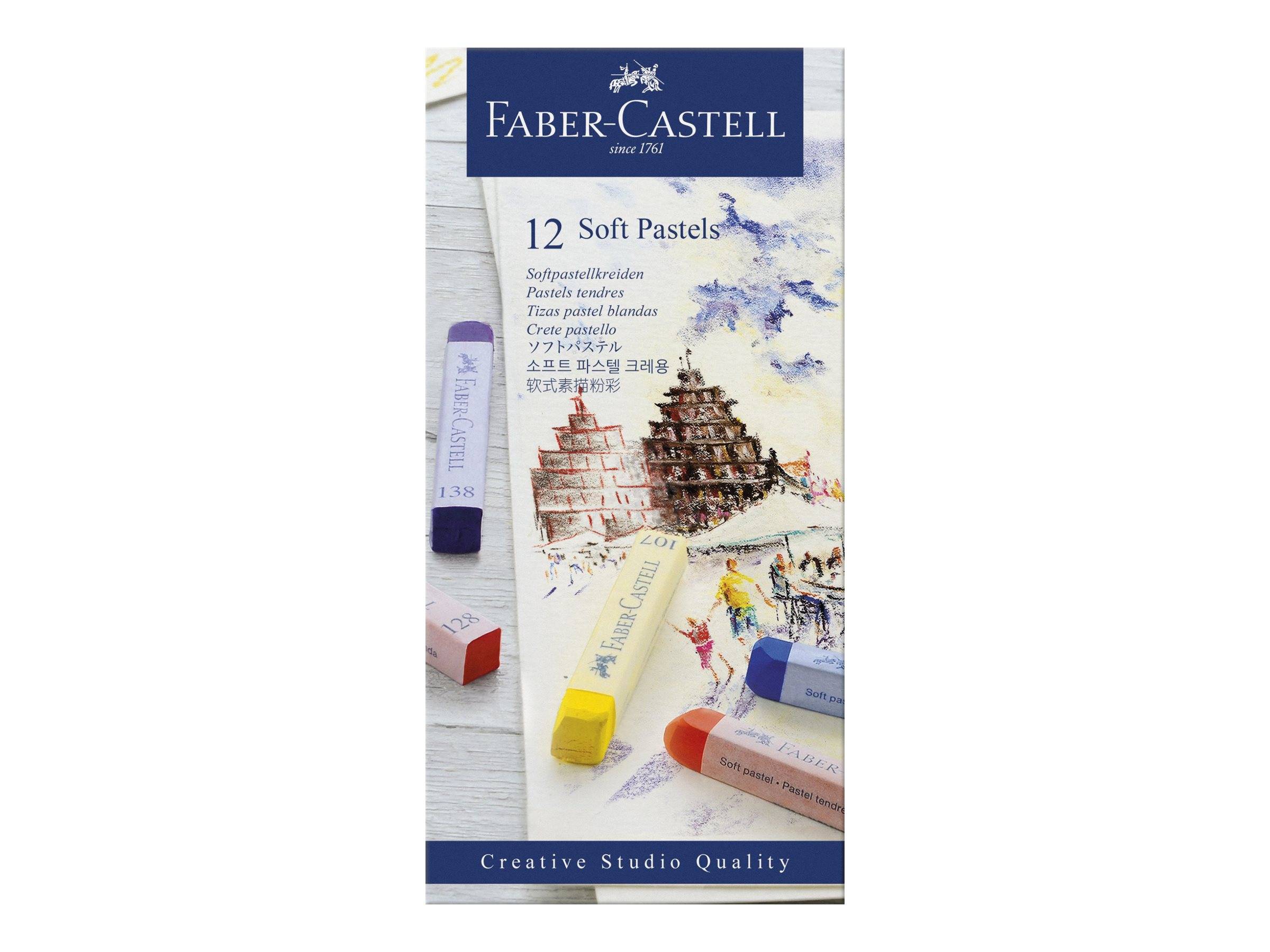 FABER-CASTELL STUDIO QUALITY - Farbstift - Soft Pastell - verschiedene Farben (Packung mit 12)