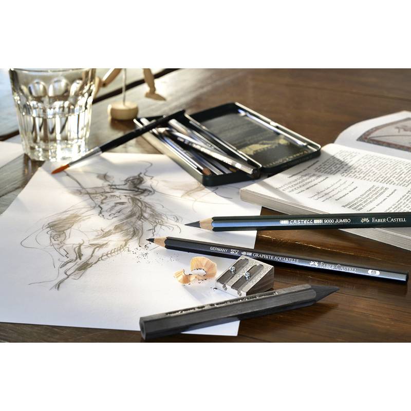 FABER-CASTELL PITT GRAPHITE Set groß, 26-teiliges Etui