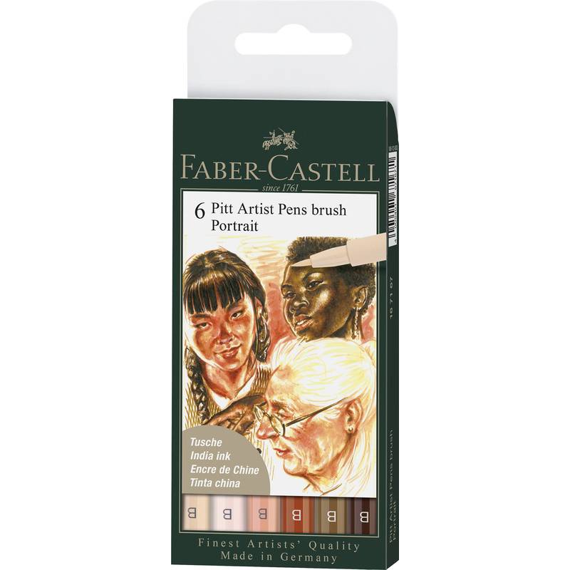 FABER-CASTELL Tuschestift PITT artist pen, Etui "Portrait"