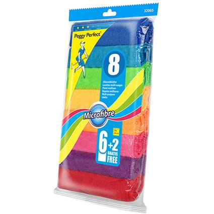 Peggy Perfect Microfaser-Allzwecktücher, 8er Pack