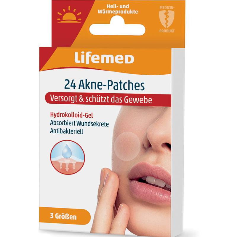 Lifemed Akne-Patches, transparent, 3 Größen