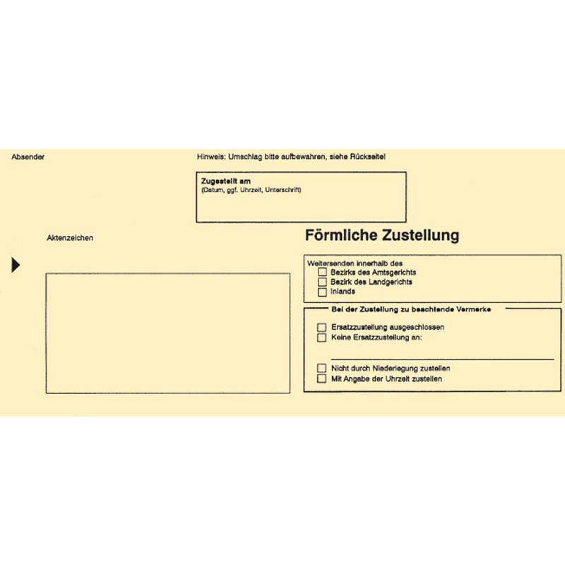 RNK Verlag Zustellungsumschlag, DIN lang, ohne Fenster, gelb