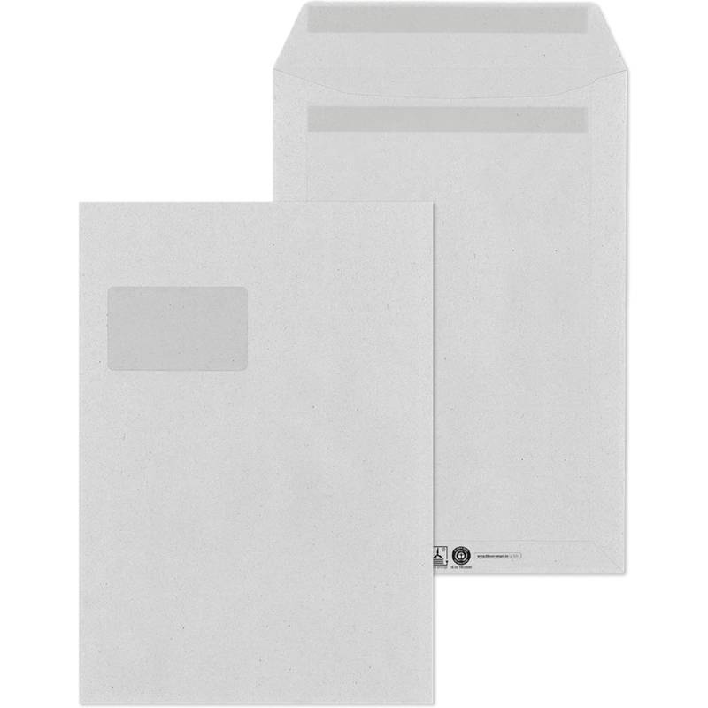 MAILmedia Versandtaschen C4 selbstklebend, mit Fenster links