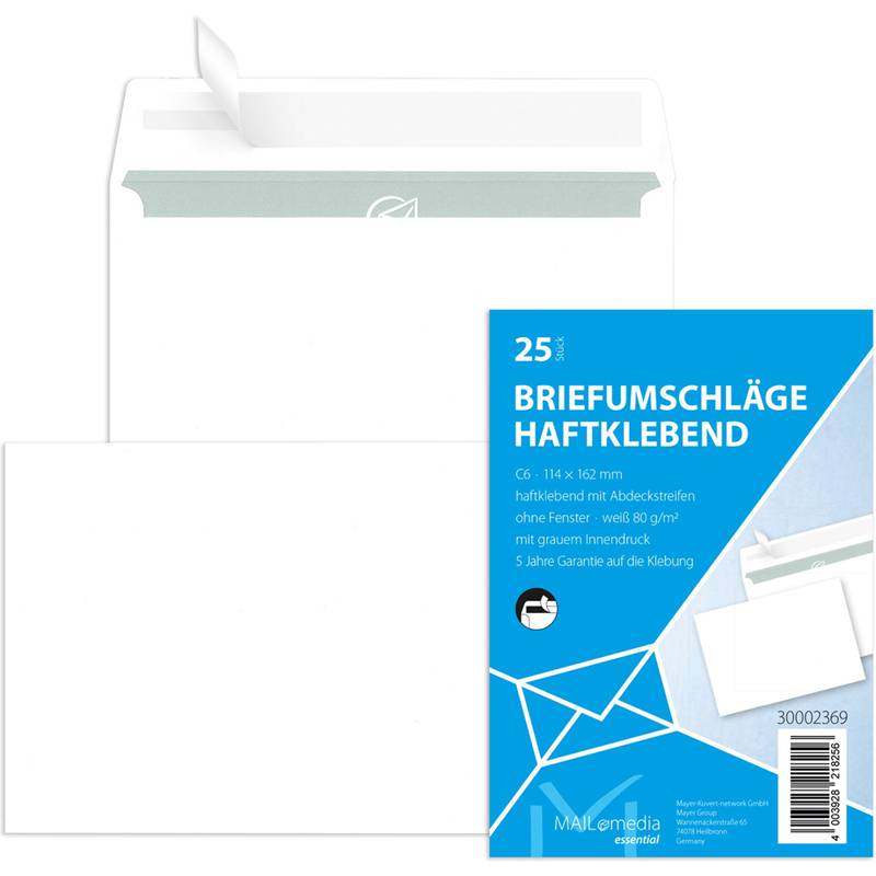 MAILmedia Briefumschlag Offset weiß, C6, ohne Fenster