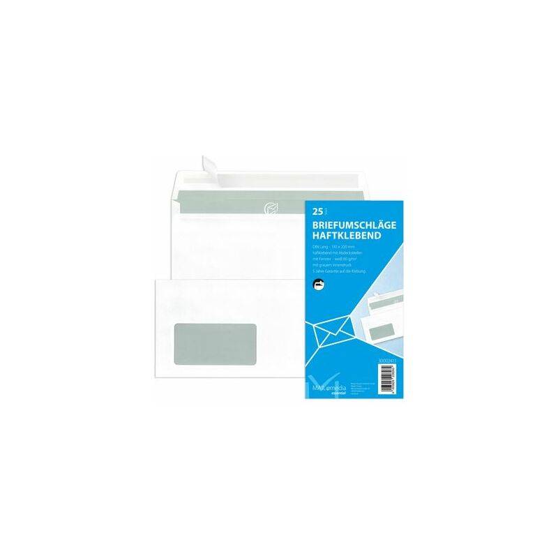 MAILmedia Briefumschlag Offset weiß, DIN Lang, mit Fenster