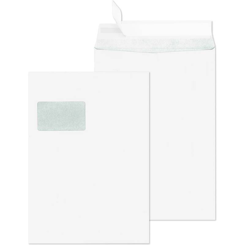 SECURITEX Versandtasche, C4, weiß, mit Fenster, 130 g/qm