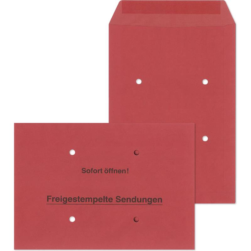 MAILmedia Versandtasche "Freigestempelte Sendungen", B4, rot
