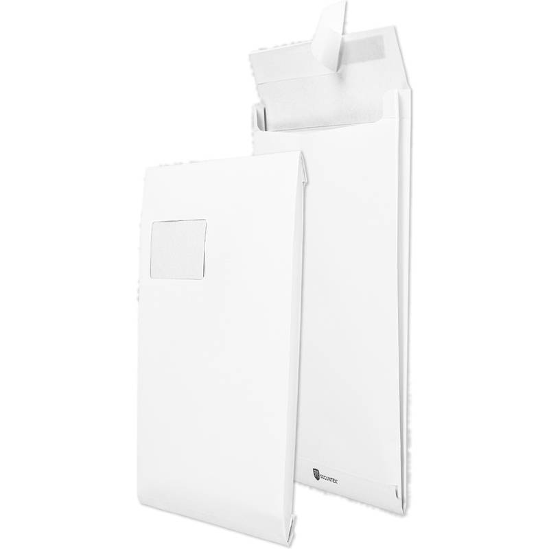 SECURITEX Faltenversandtasche, C4, weiß, mit Fenster