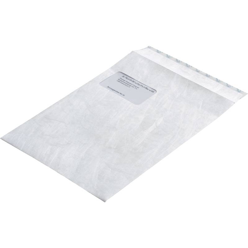 Tyvek Versandtaschen C4, mit Fenster, 55 g/qm, weiß