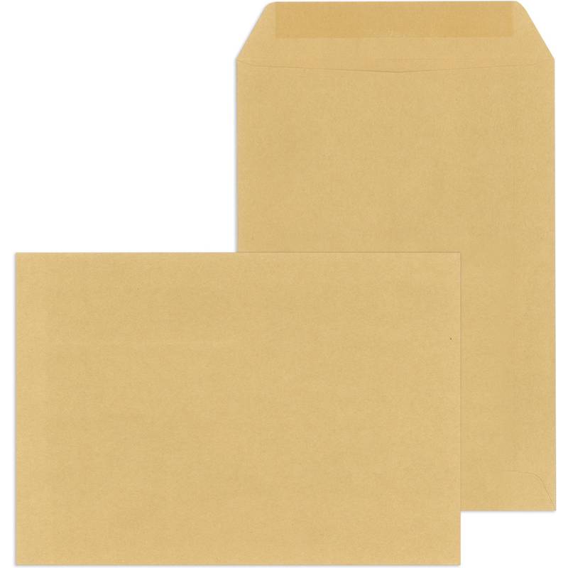 MAILmedia Versandtaschen C5 naßklebend, ohne Fenster, braun