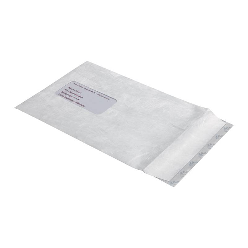 Tyvek Versandtaschen C5, mit Fenster, 55 g/qm, weiß