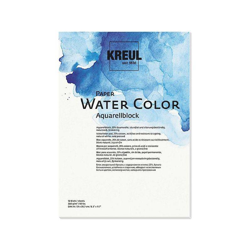 KREUL Künstlerblock Paper Water Color, DIN A4, 10 Blatt