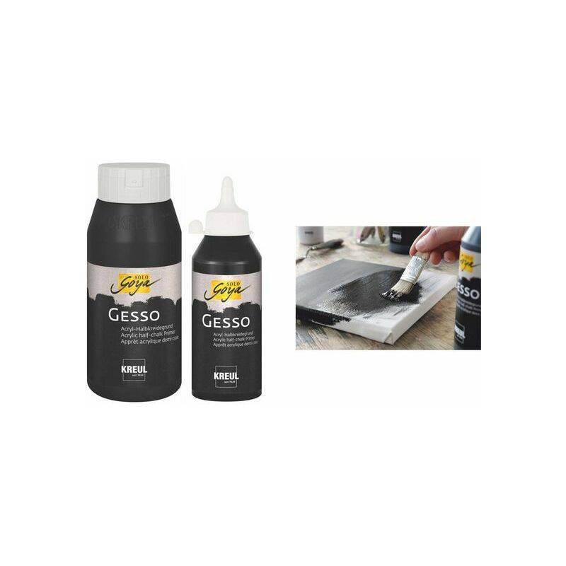 KREUL Acrylgrundierung SOLO Goya Gesso, schwarz, 250 ml