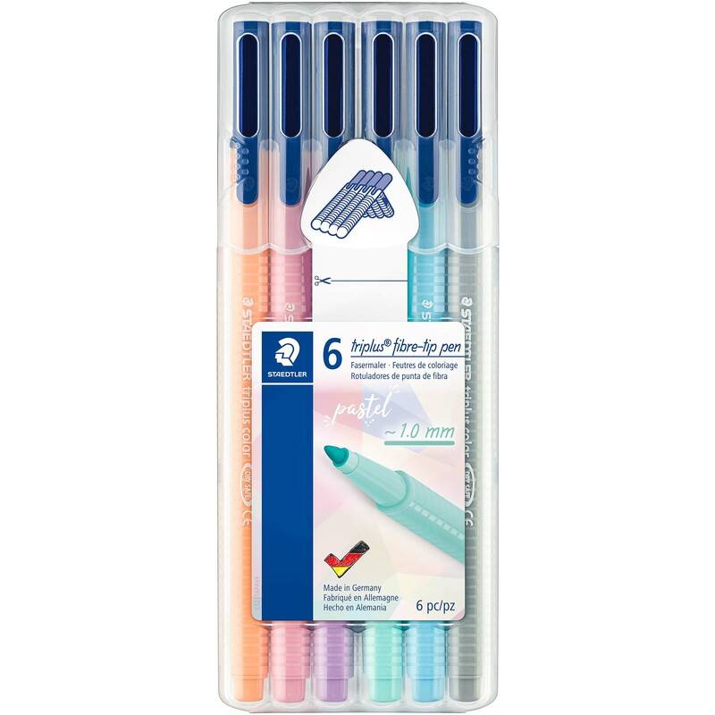 STAEDTLER Fasermaler triplus color pastel, 6er Etui