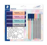 Staedtler 61 SBK, Pastellstift, Grau, Mintfarbe, Orange, Pink, Rose, 12 Stück(e)