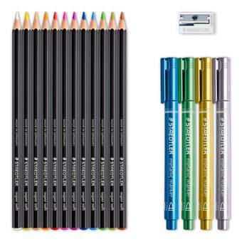 Staedtler 149C, Blau, Grün, Magenta, Orange, Pfirsich, Rot, Weiß, Gelb, 12 Stück(e)