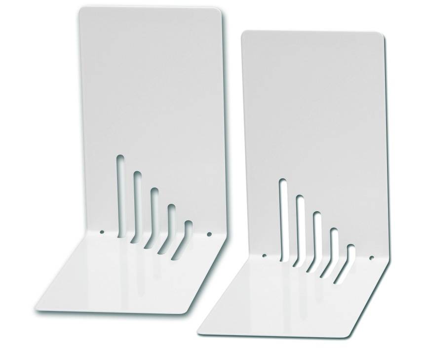 Jakob Maul GmbH MAUL - Buchstütze - Metall - weiß (Packung mit