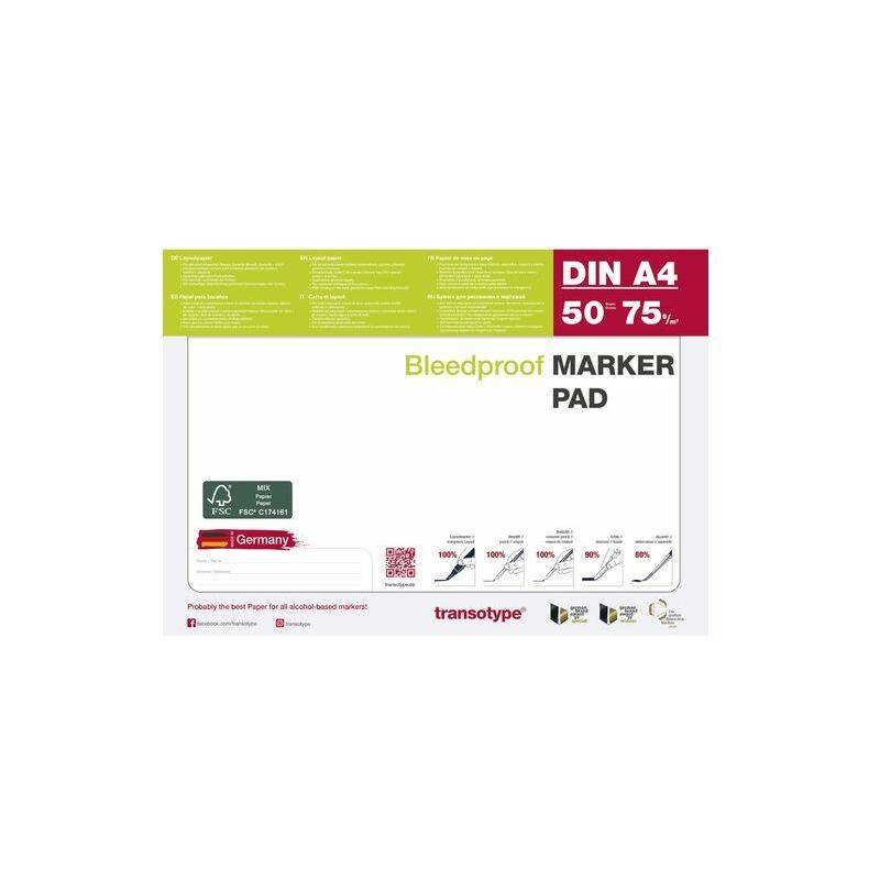transotype Markerblock DIN A3, 75 g/qm, 50 Blatt