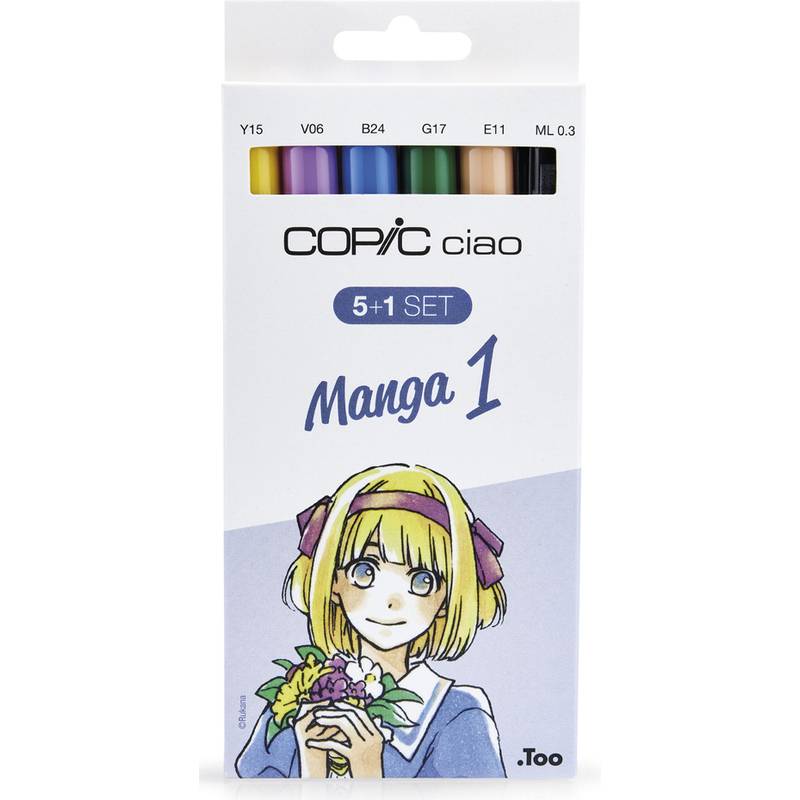 COPIC Marker ciao, 5+1 Set "Manga 1"