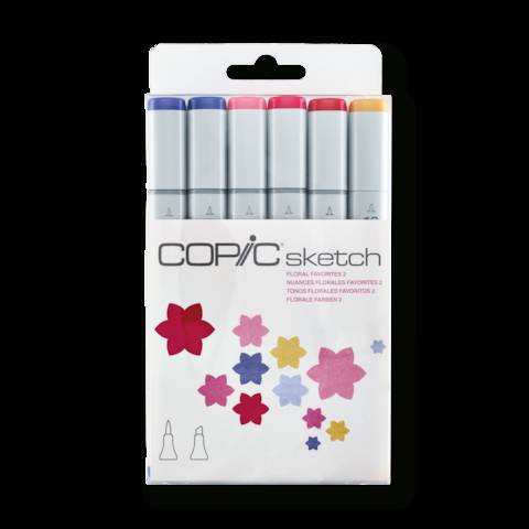 COPIC Sketch Set "Floral Favorites 2", 6 Stk.