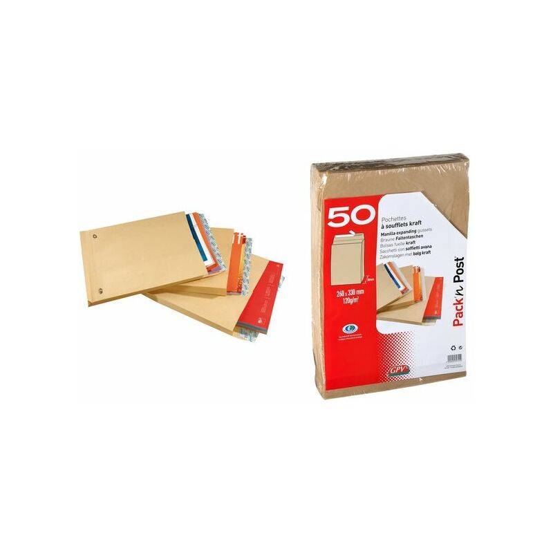 GPV Faltenversandtaschen 24, 260 x 330 mm, ohne Fenster