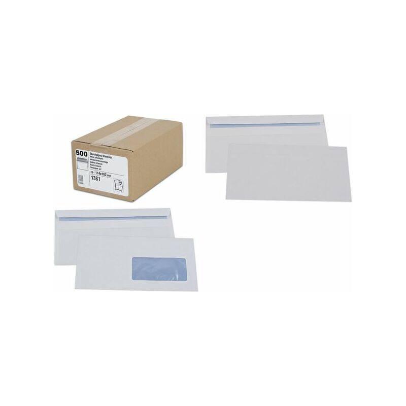 GPV Briefumschläge, DL 110 x 220 mm, weiß, mit Fenster