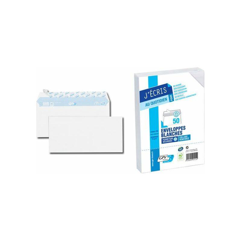 GPV Briefumschläge, DL, 110 x 220 mm, weiß, ohne Fenster