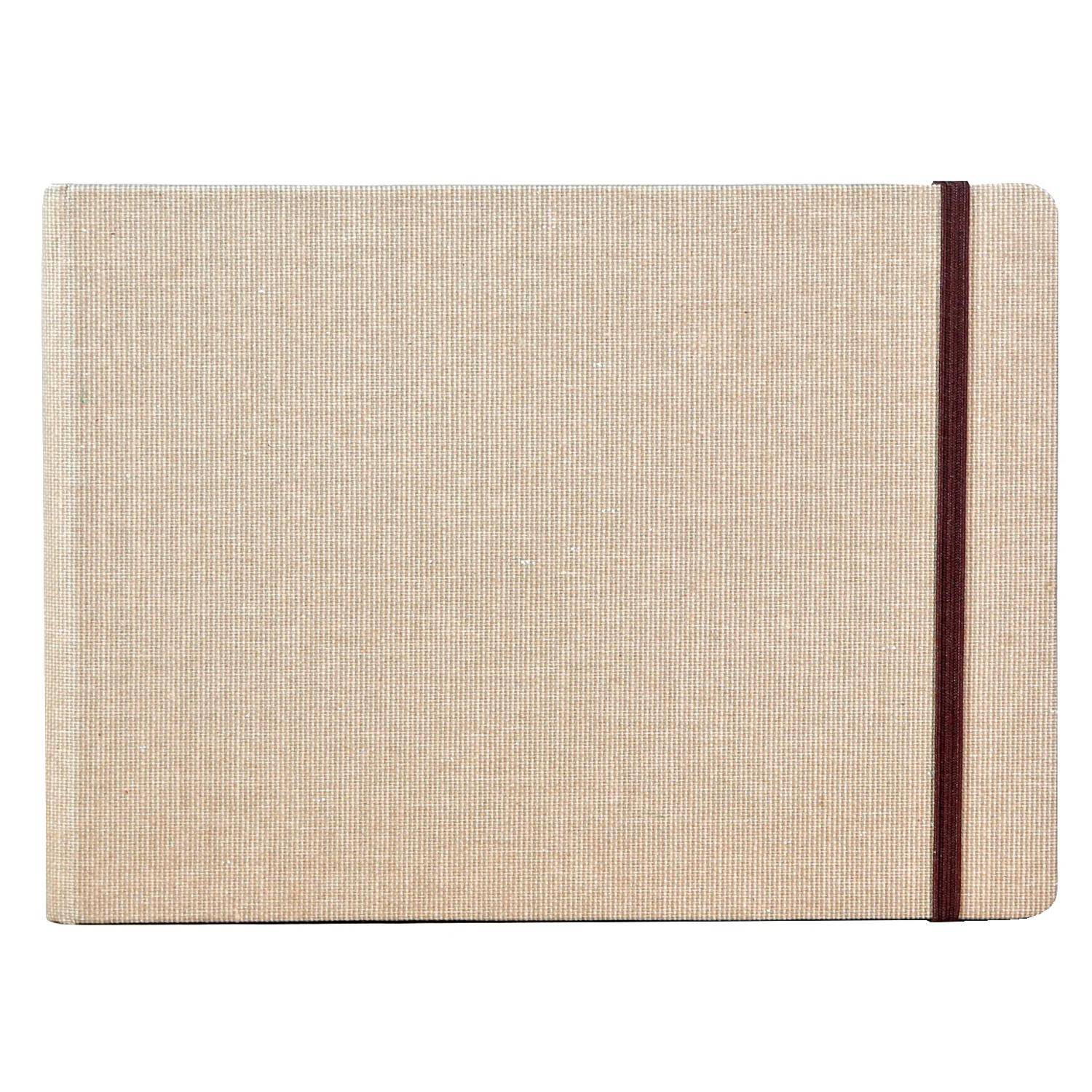 Clairefontaine Reisealbum A5 Goldine Leinen, 30 Blatt 180g - Natur 96108C