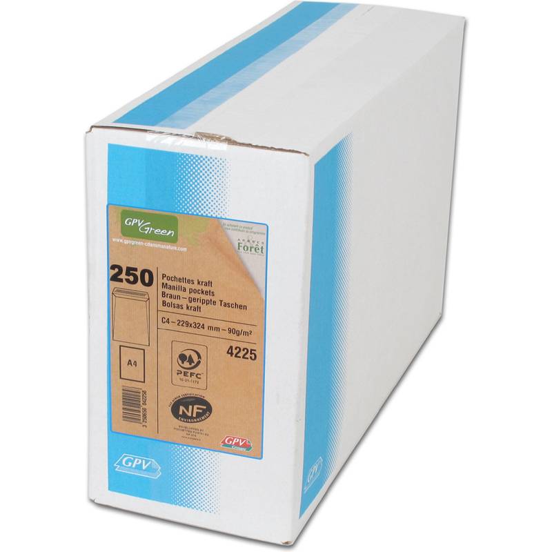 GPV Versandtaschen, C4, 229 x 324 mm, braun, Gewicht: 90 g