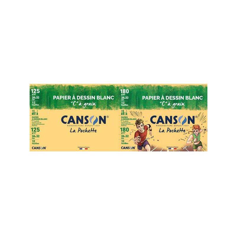 CANSON Zeichenpapier "C" à Grain, DIN A4, 180 g/qm