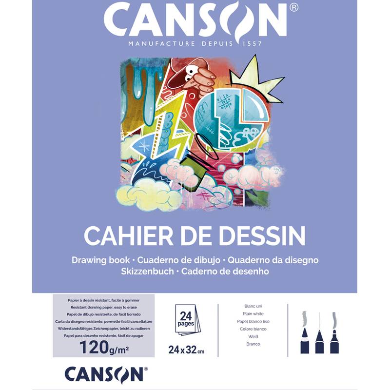 CANSON Zeichenheft, blanko, 120 g/qm, 240 x 320 mm