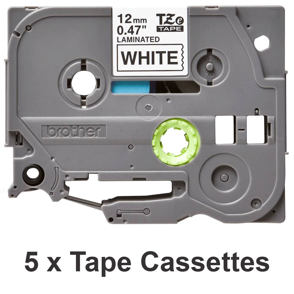 Grauer Bruder TZe Klebeband-Kassette mit Etikett „12 mm 0,47