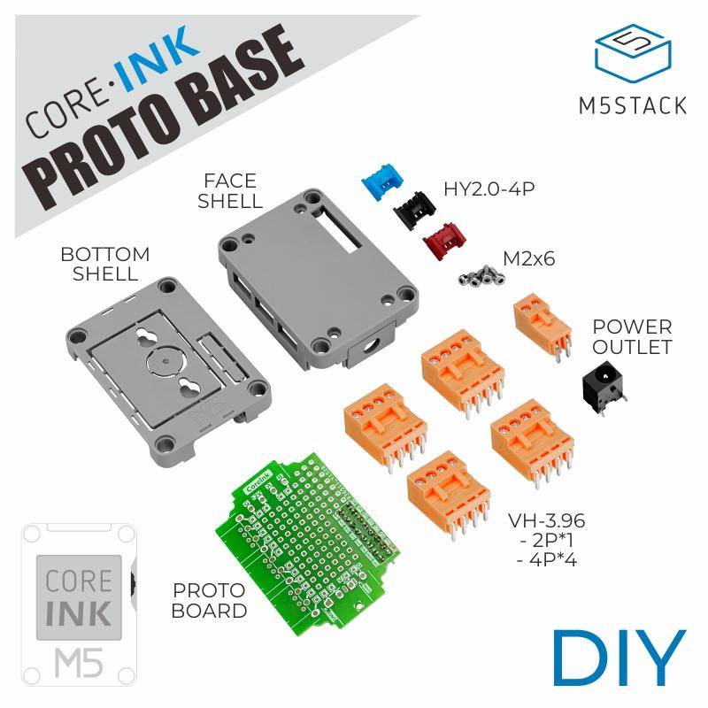 M5Stack CoreInk Proto Base DIY Expansion Kit for CoreInk Master Control M037