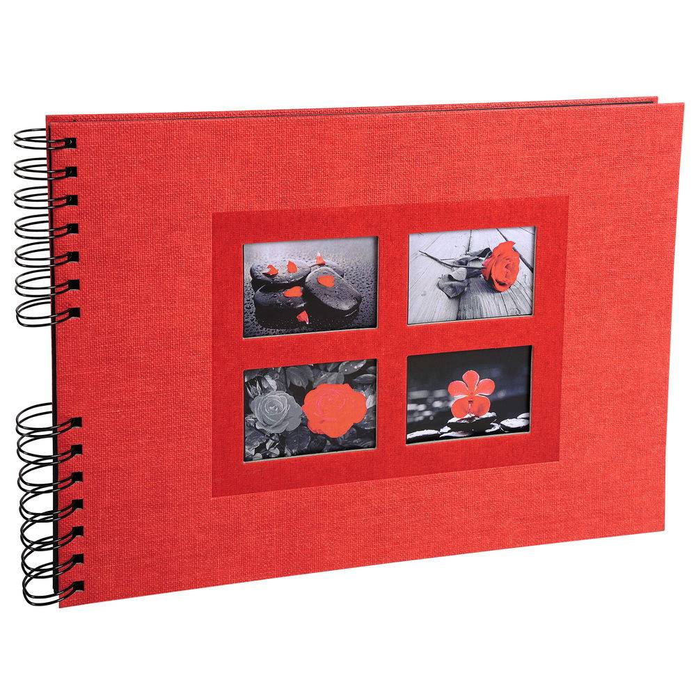 Exacompta Spiralalbum 50 schwarzen Seiten Passion - 32x22 cm - Rot - 16245E