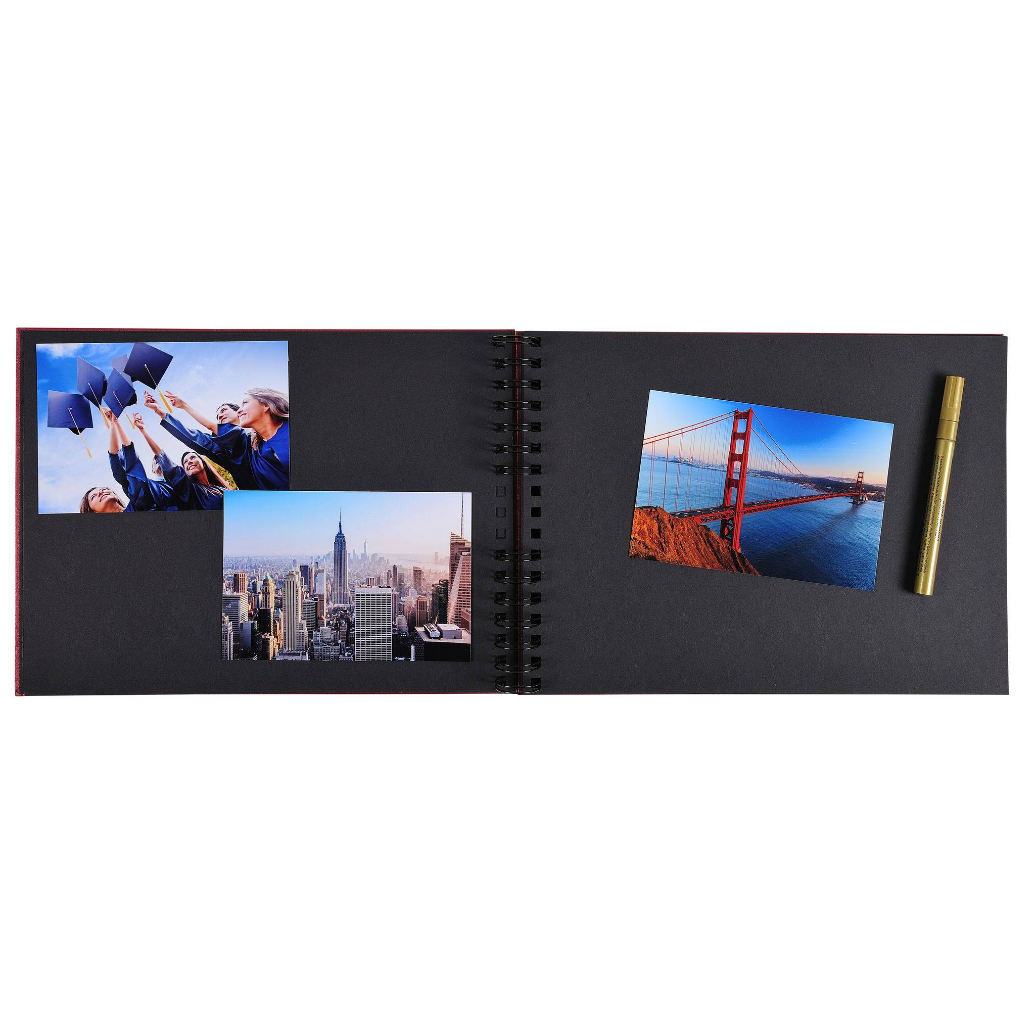 Exacompta Spiralalbum 50 Seiten schwarz 32x22cm LIFE - Blau - 16452E