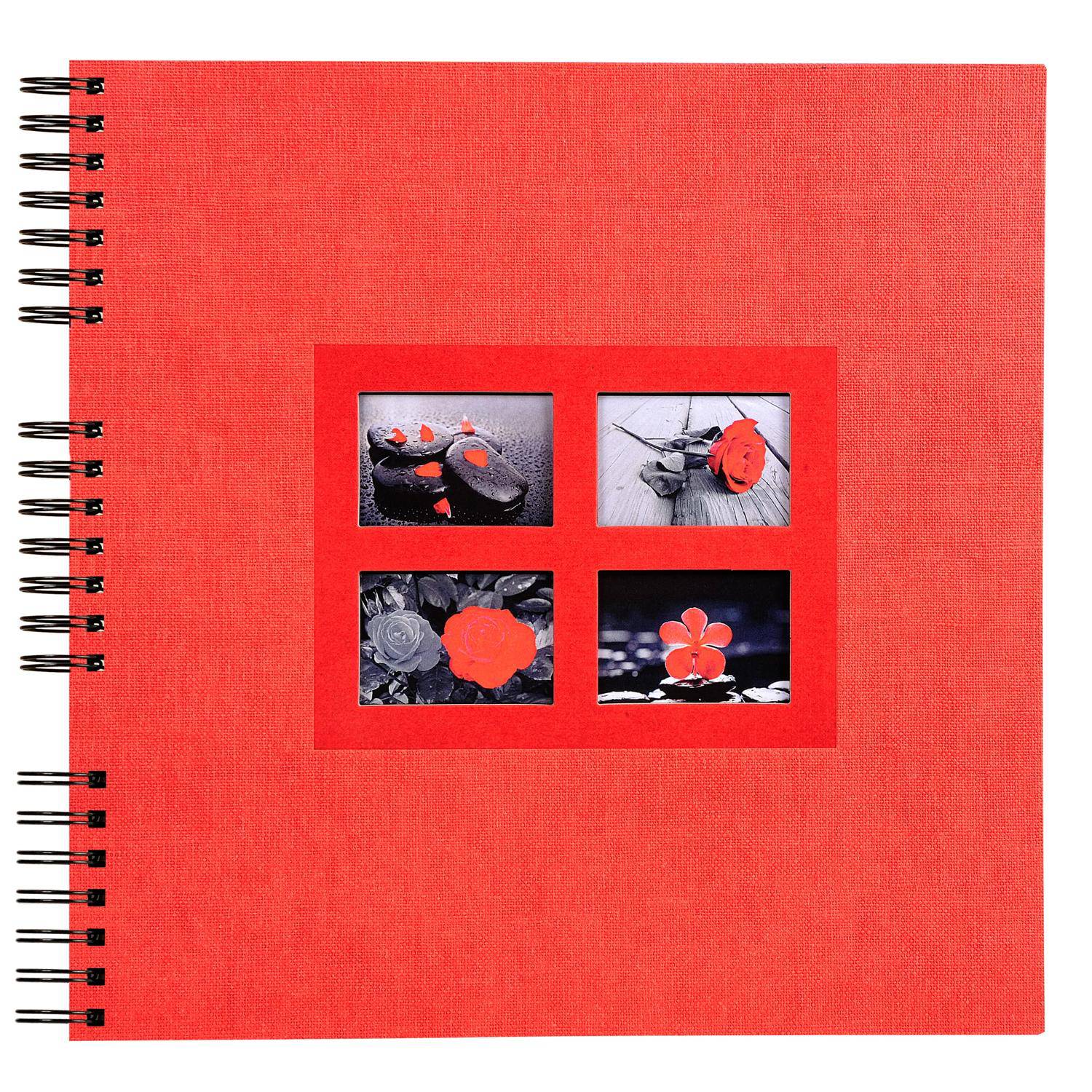 Exacompta Spiralalbum 60 schwarzen Seiten Passion - 32x32 cm - Rot - 16845E