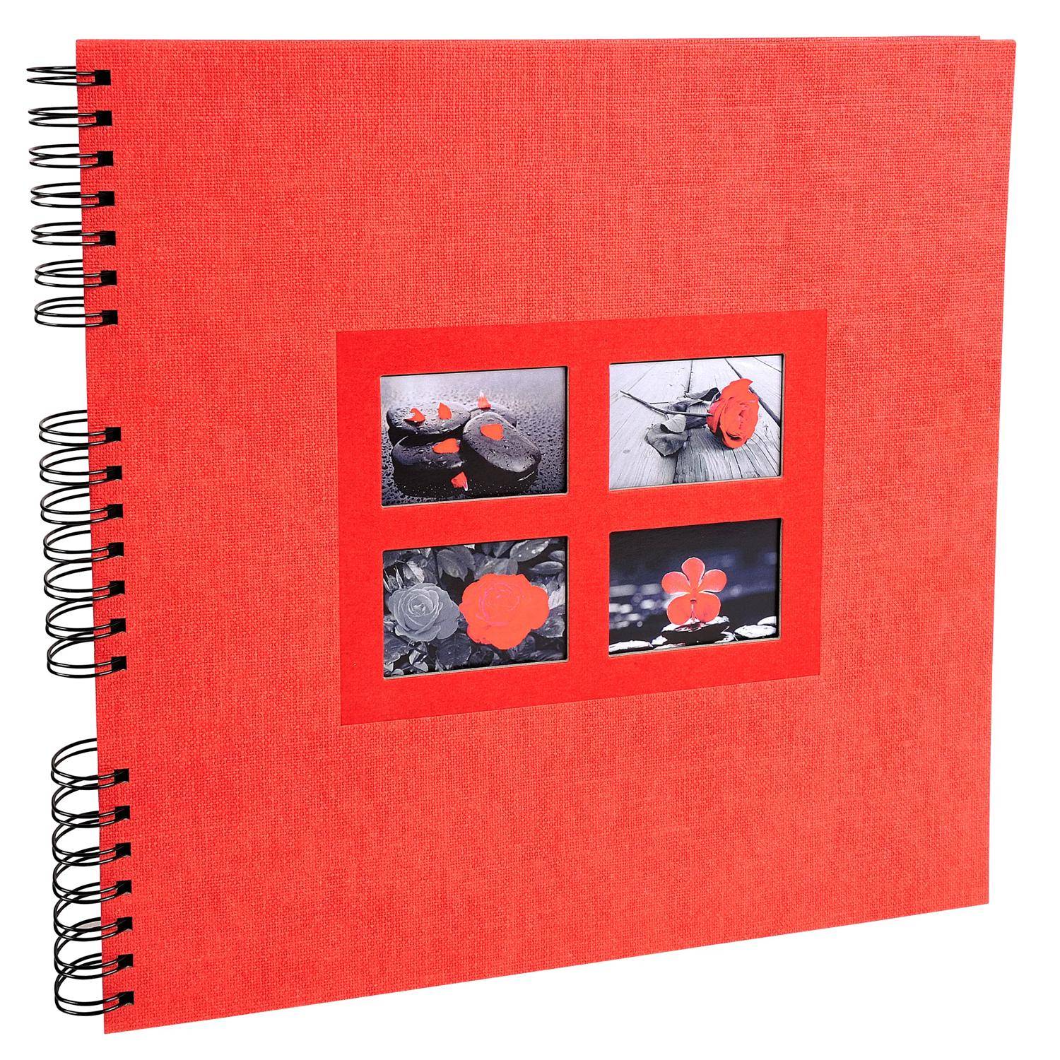 Exacompta Spiralalbum 60 schwarzen Seiten Passion - 32x32 cm - Rot - 16845E