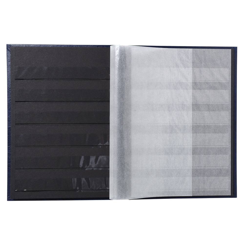 Exacompta Briefmarken Einsteckalbum Halbleder 32 Seiten 165x225cm Schwarz 21141E