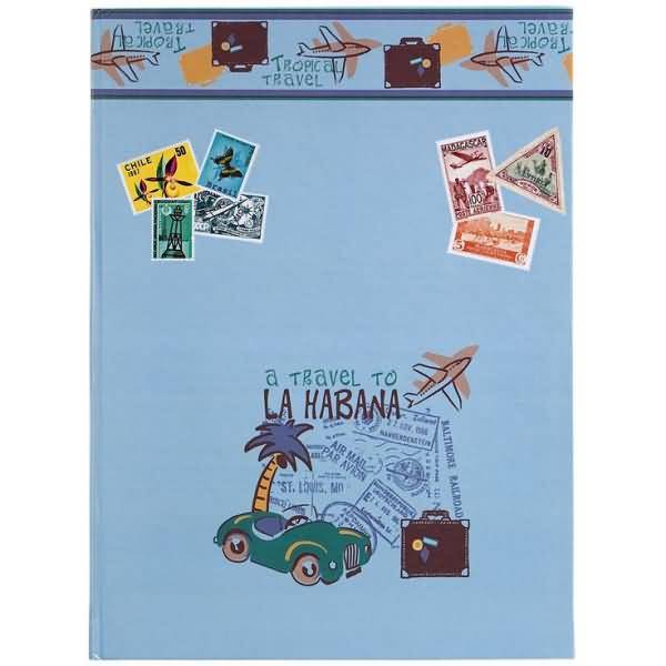 Briefmarken-Starterkit Air-Mail mit Album 22,5x30,5cm 16 Seiten und Zubehör
