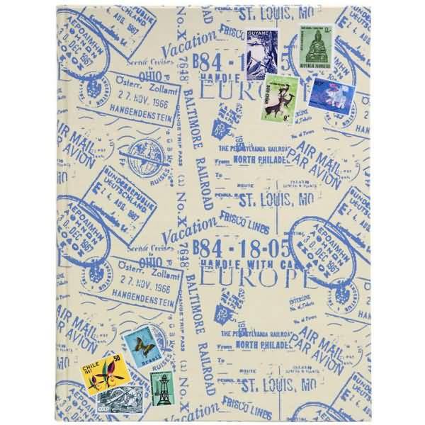 Briefmarken-Starterkit Air-Mail mit Album 22,5x30,5cm 16 Seiten und Zubehör