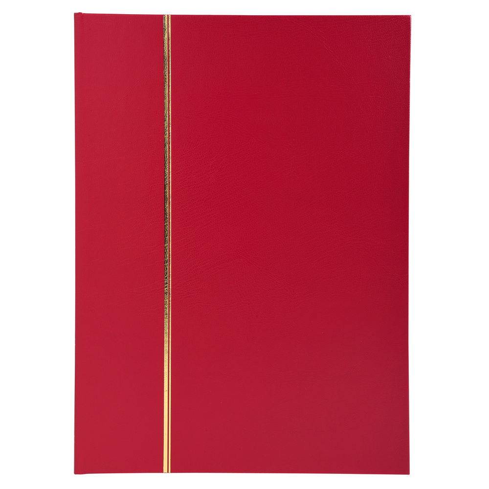 Exacompta Briefmarken Einsteckalbum Halbleder 48 Seiten 225x305cm Rot 26153E