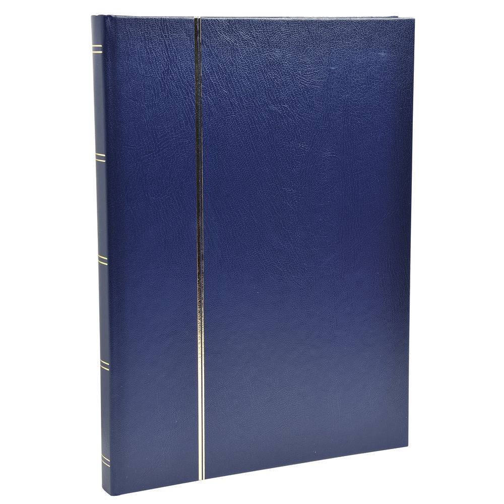 Exacompta Briefmarken Einsteckalbum Halbleder 48 Seiten 225x305cm Blau 26154E