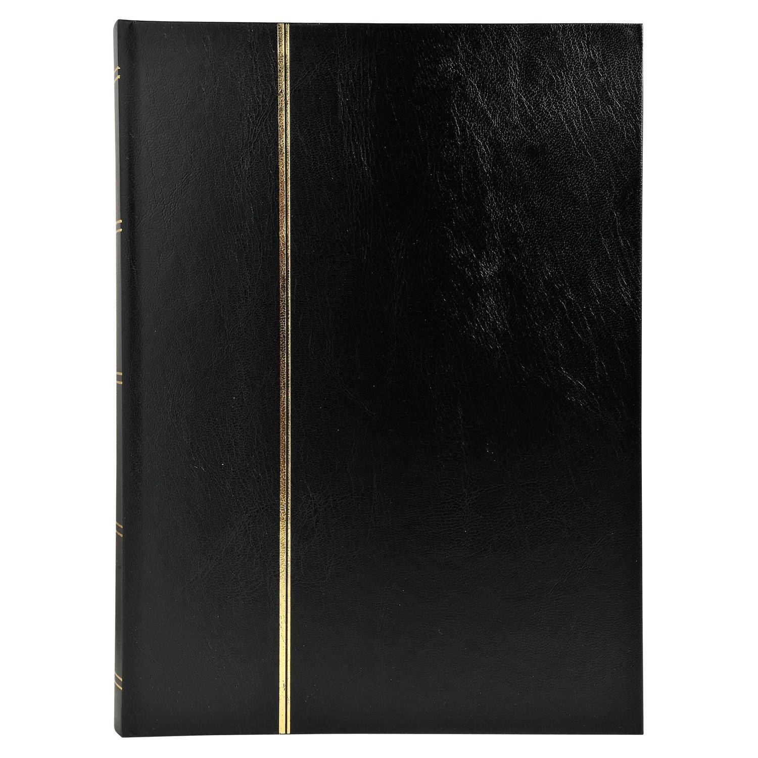 Exacompta Briefmarken Einsteckalbum Halbleder 32 Seiten 165x225cm Schwarz 21141E