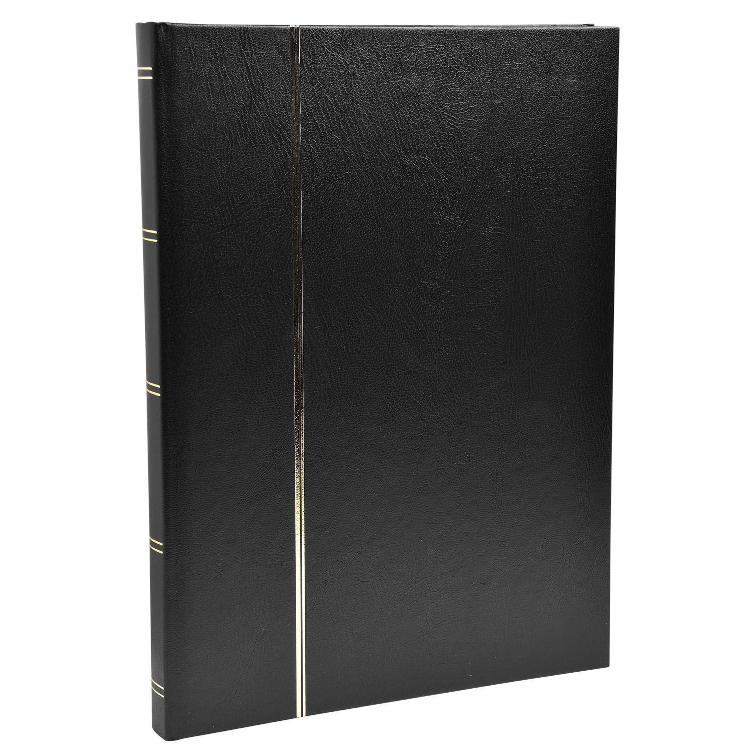 Exacompta Briefmarken Einsteckalbum Halbleder 32 Seiten 165x225cm Schwarz 21141E