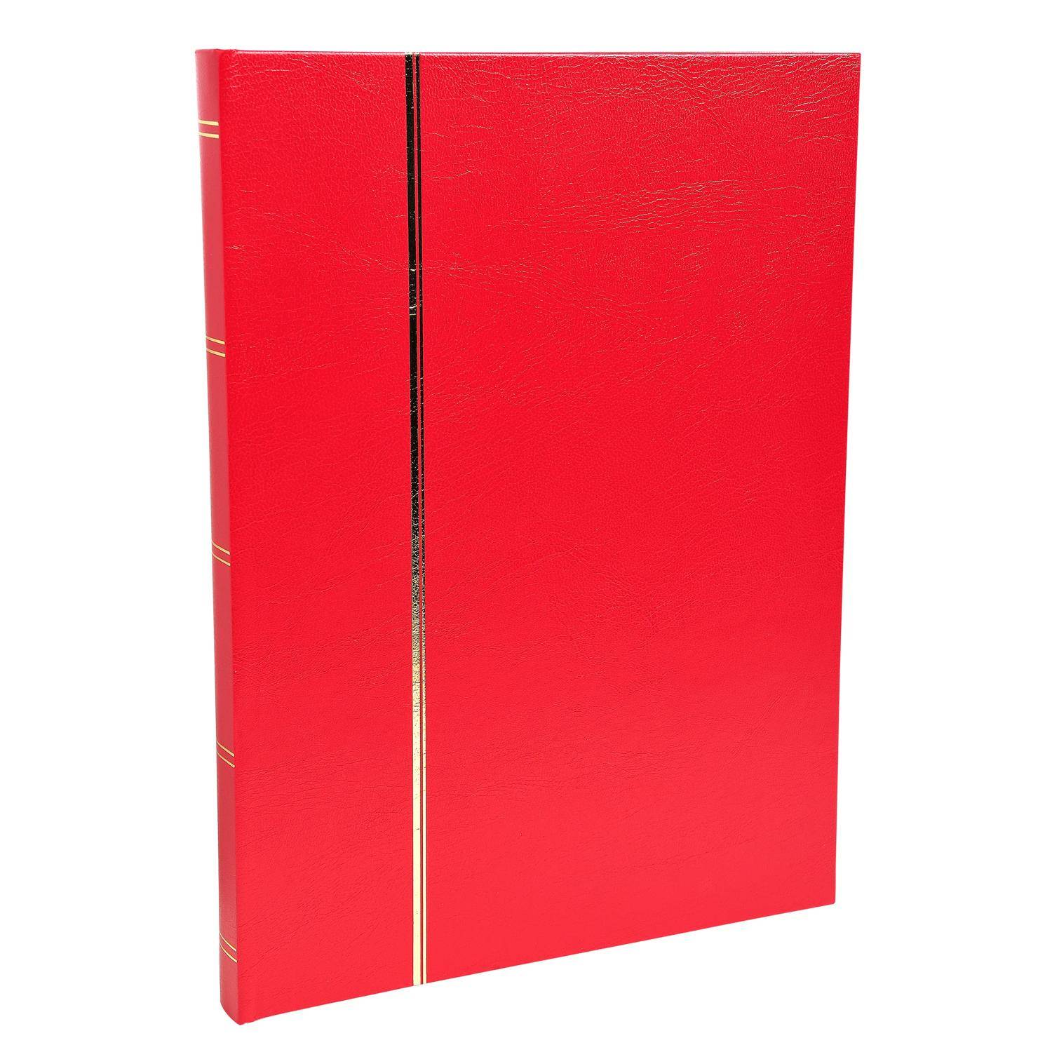 Exacompta Briefmarken Einsteckalbum Halbleder 48 Seiten 225x305cm Rot 26153E