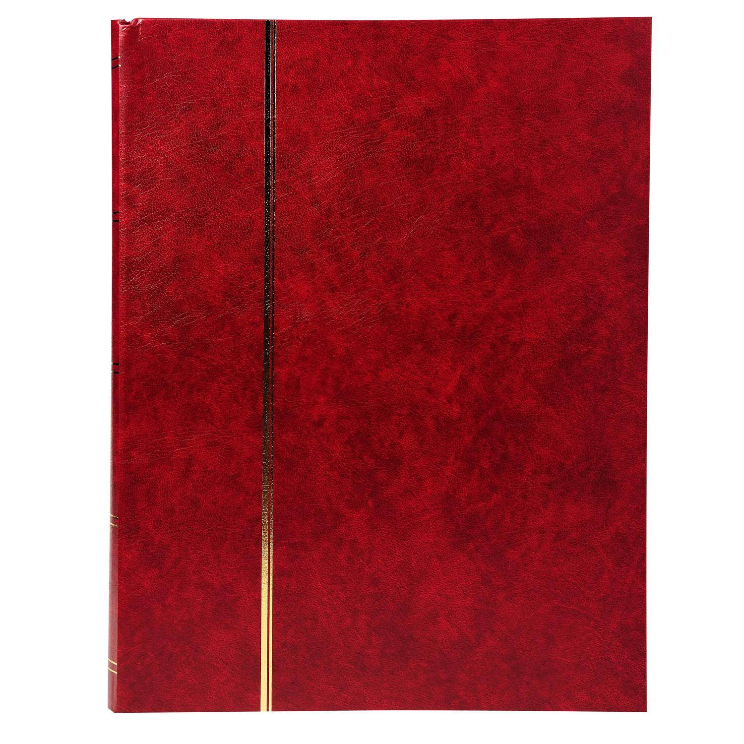 Exacompta Briefmarken Einsteckalbum Halbleder 48 Seiten 225x305cm Rot 26153E