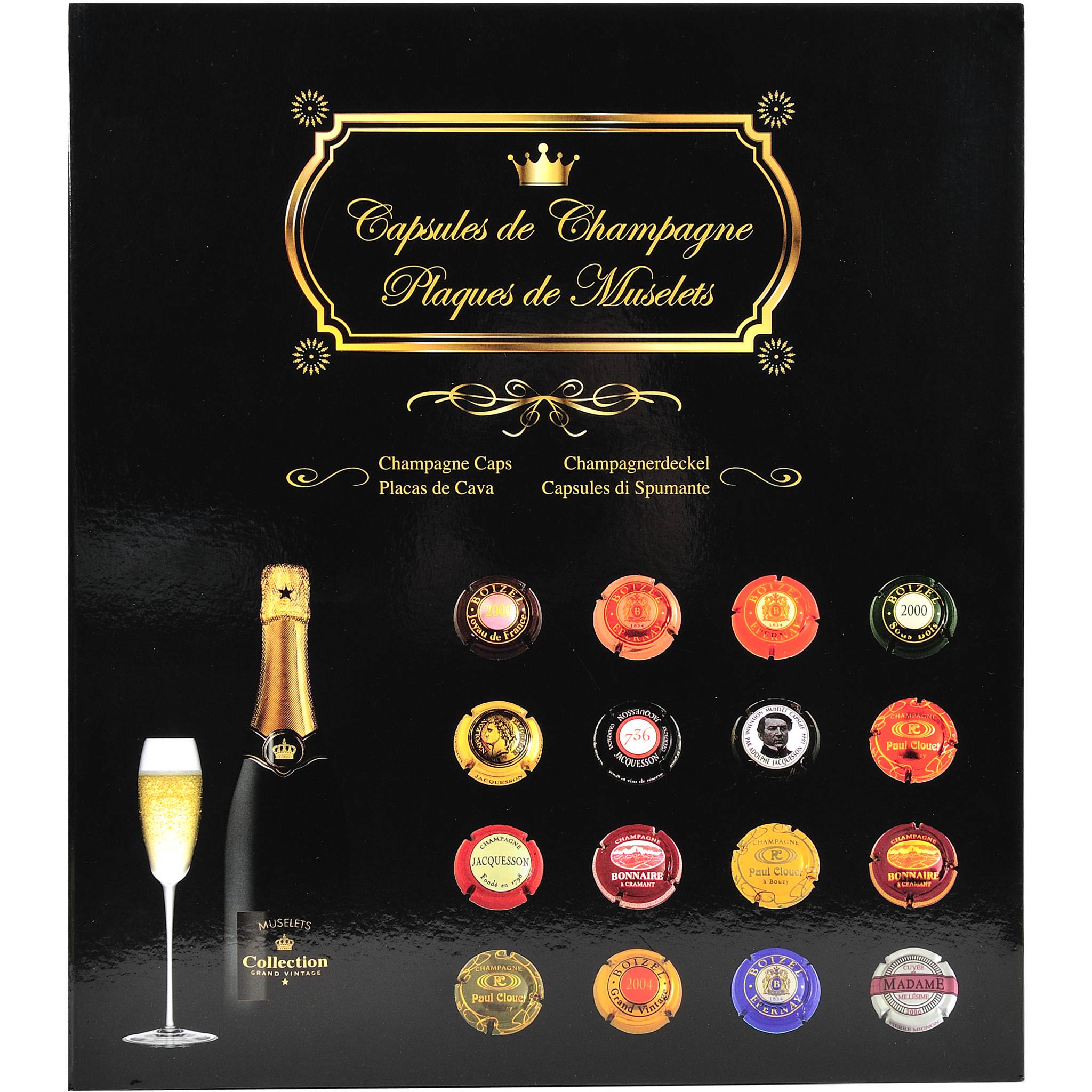 Exacompta Sammelalbum für 64 Champagner-Kapseln - Schwarz - 96110E