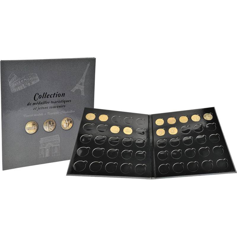 EXACOMPTA Sammelalbum für 50 Souvenir-Medaillen, grau