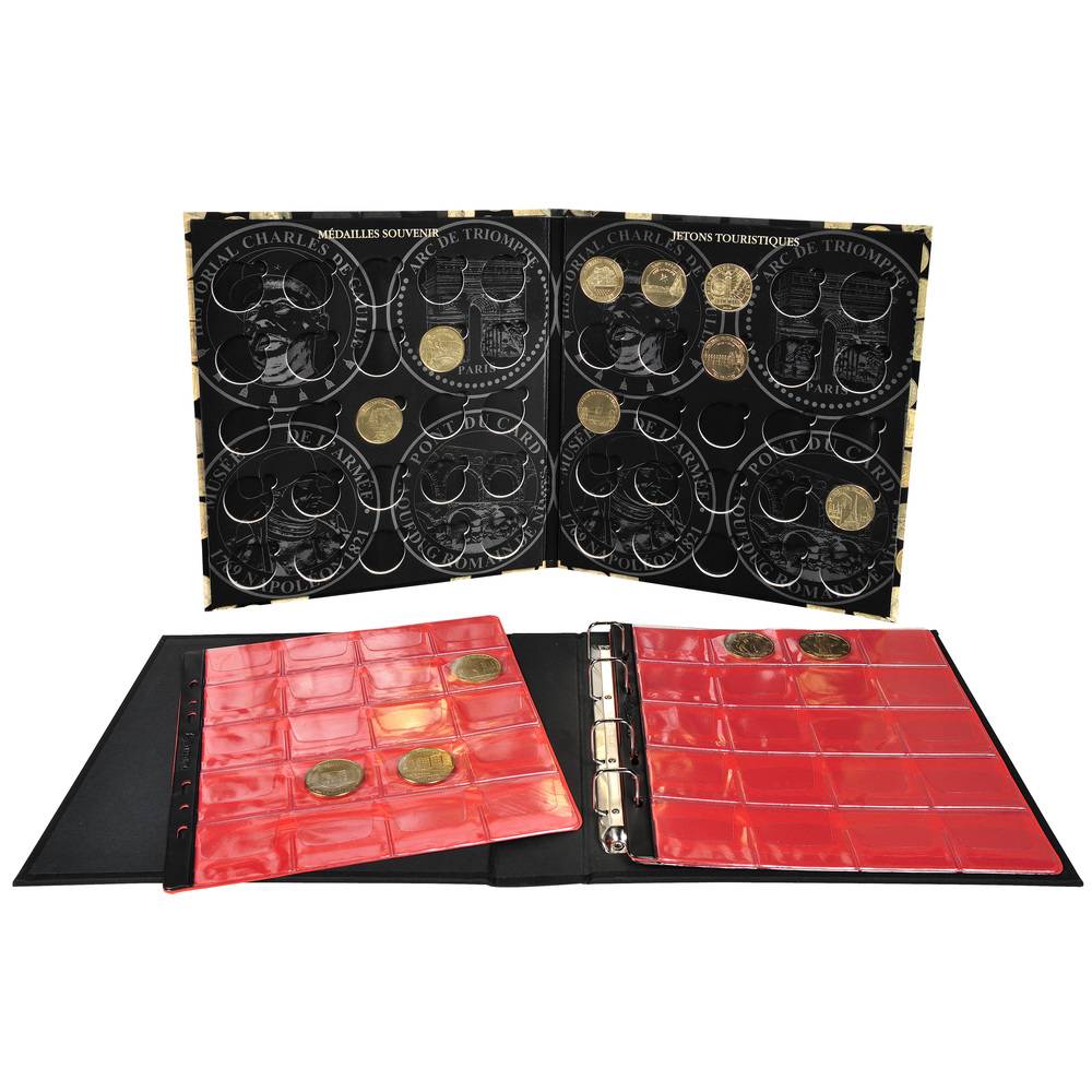 Exacompta Sammelalbum - 50 Souvenir-Medaillen - Grau - 96113E