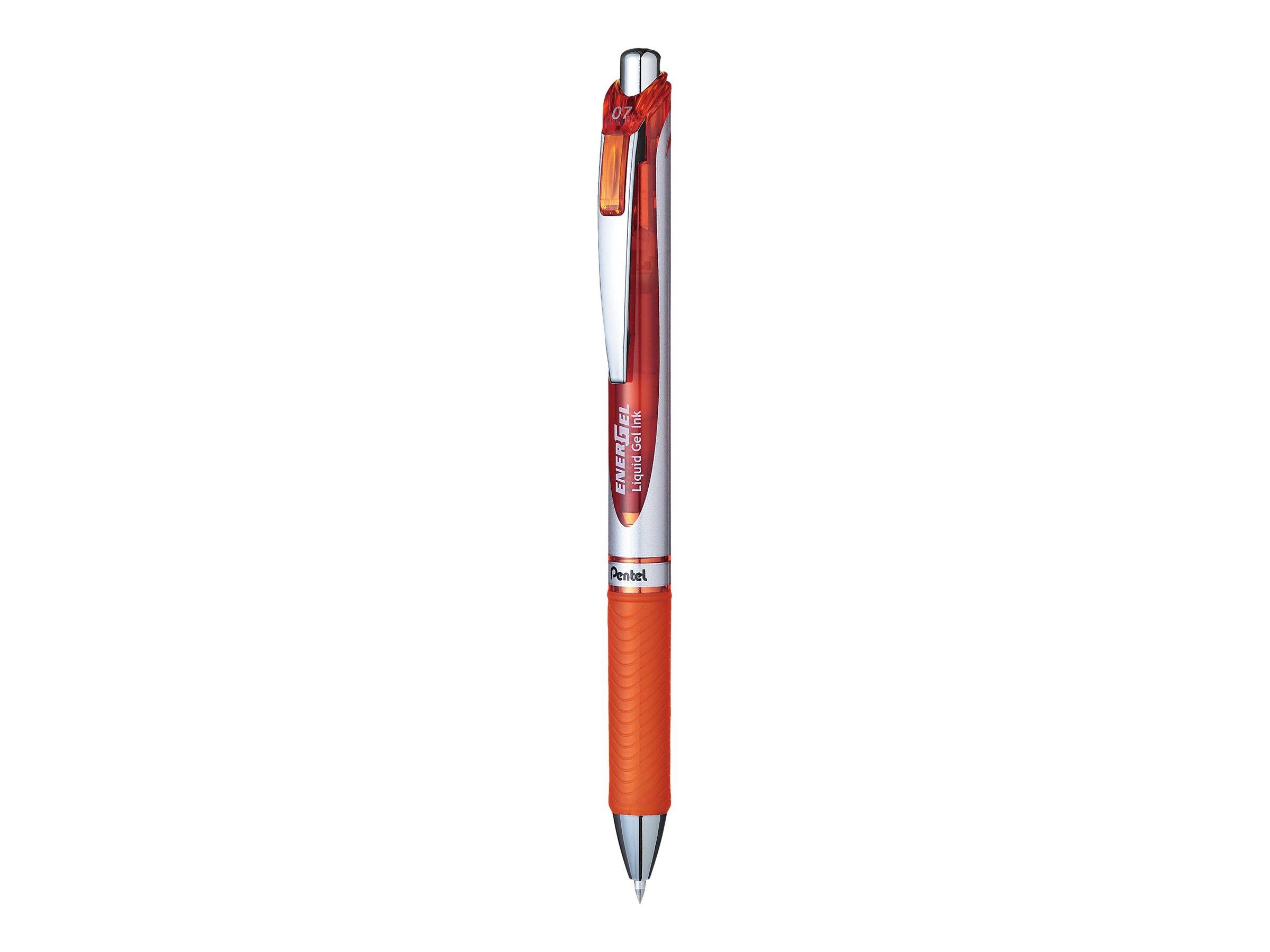 Pentel EnerGel - Tintenroller - Hellblau, Orange, Violett, rosa - Geltinte - 0.7 mm - Mittel - verstellbar (Packung mit